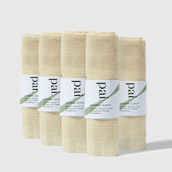 Pai Skincare The Aileron Cloths Lingettes Exfoliantes En Mousseline De Coton Biologique